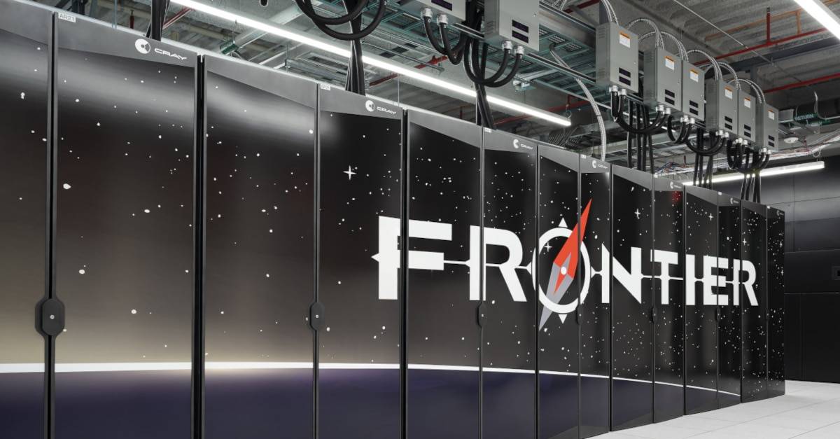 Frontier - der schnellste Supercomputer der Welt. Bildnachweis: Oak Ridge National Laboratory in Tennessee, USA