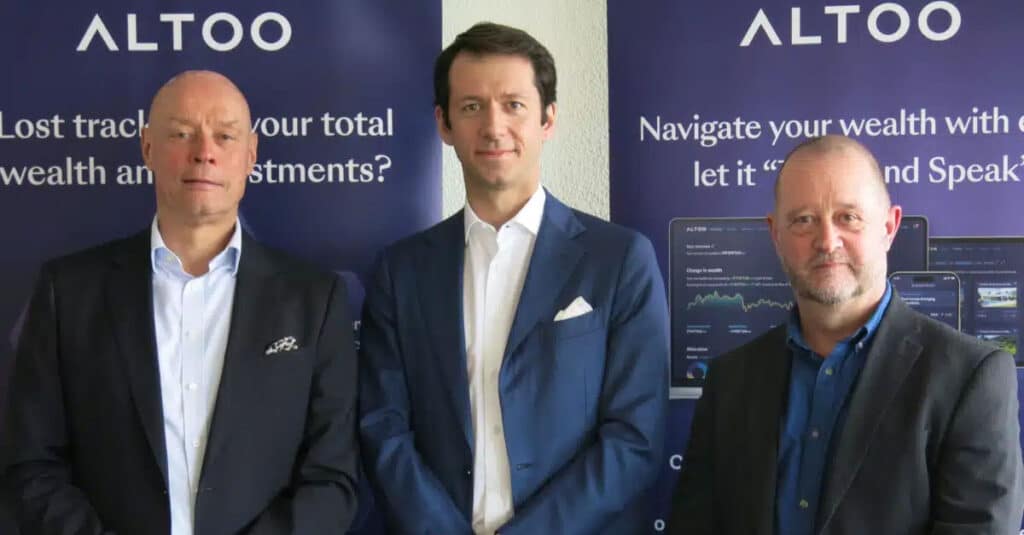 Altoo’s new leadership structure: Søren Mose (President of the Board), Achille Deodato (CEO) and Ian Keates (Deputy CEO, COO/CFO)